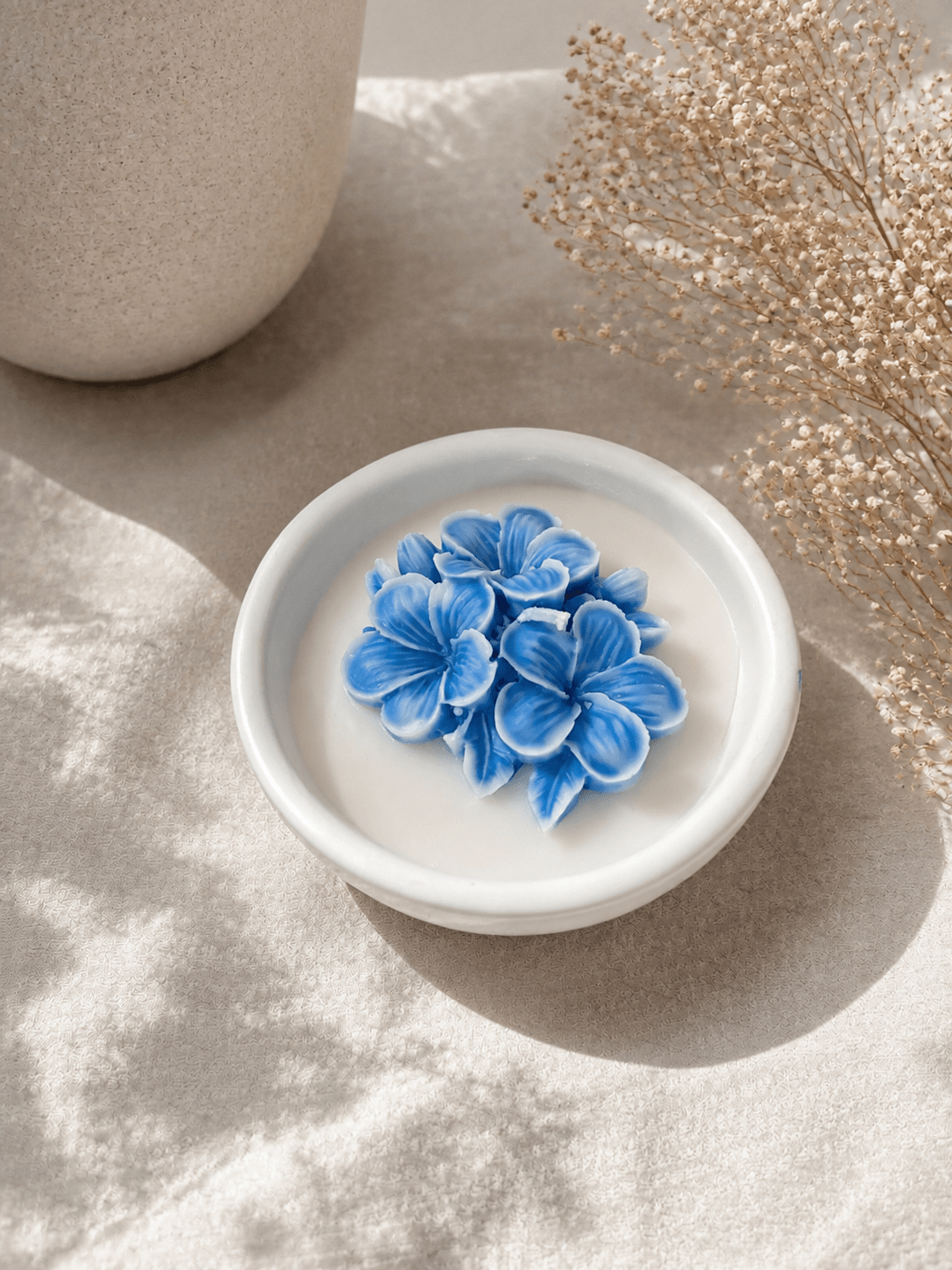 Detalle vela hortensia - Recuerdos con aroma